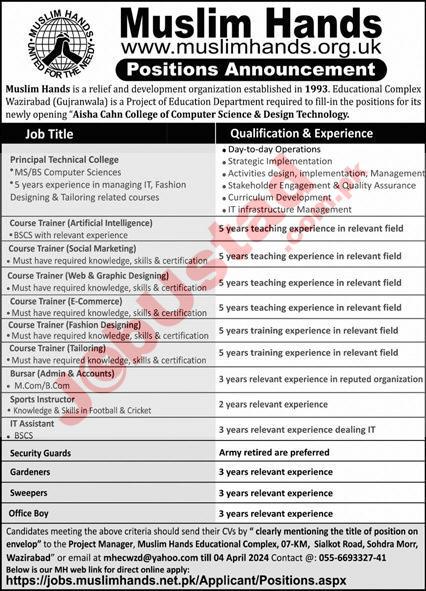 Muslim Hands Org Jobs