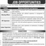 NUML Islamabad Jobs 2024 - Download NUML Job Application Form - Pakistan Jobs in 2024